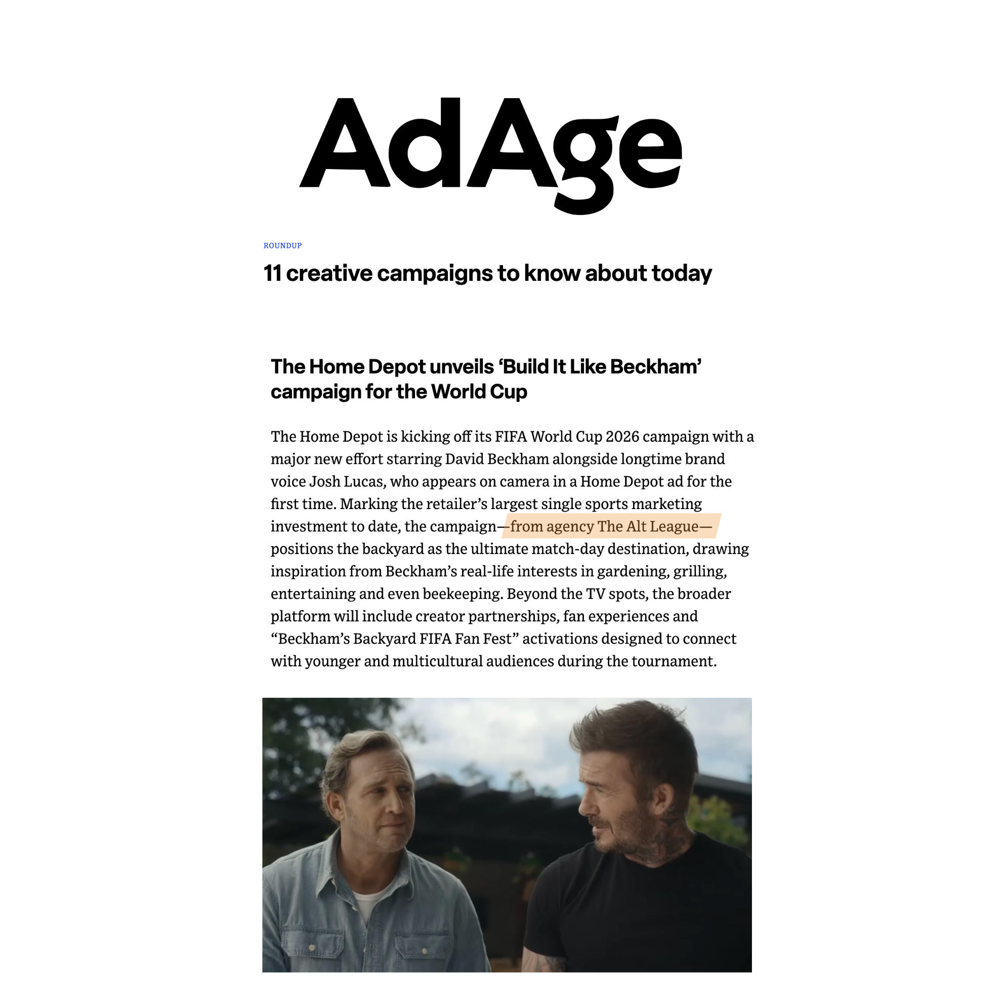 Ad Age coverage