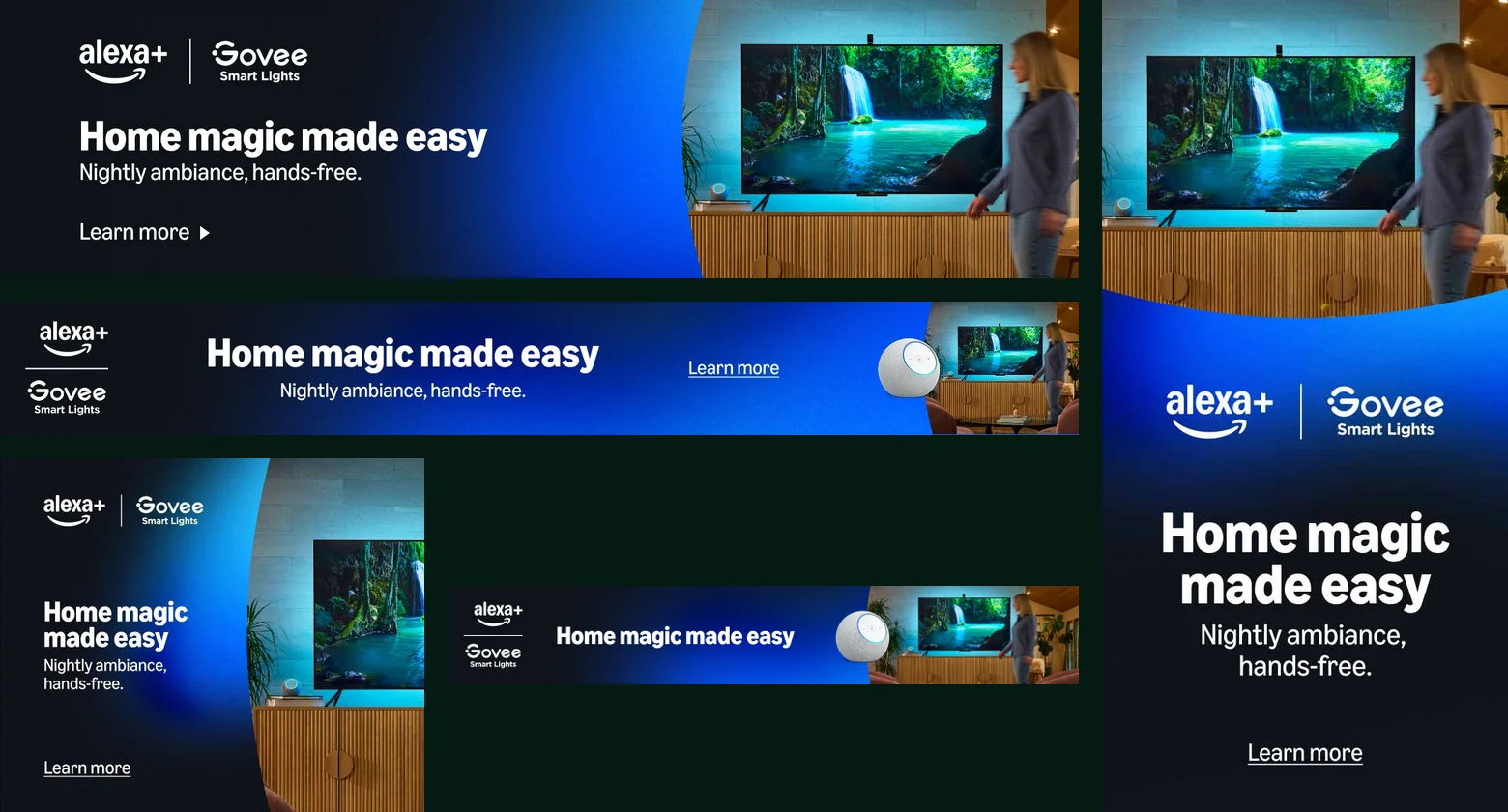 Home magic made easy display banners across five IAB sizes