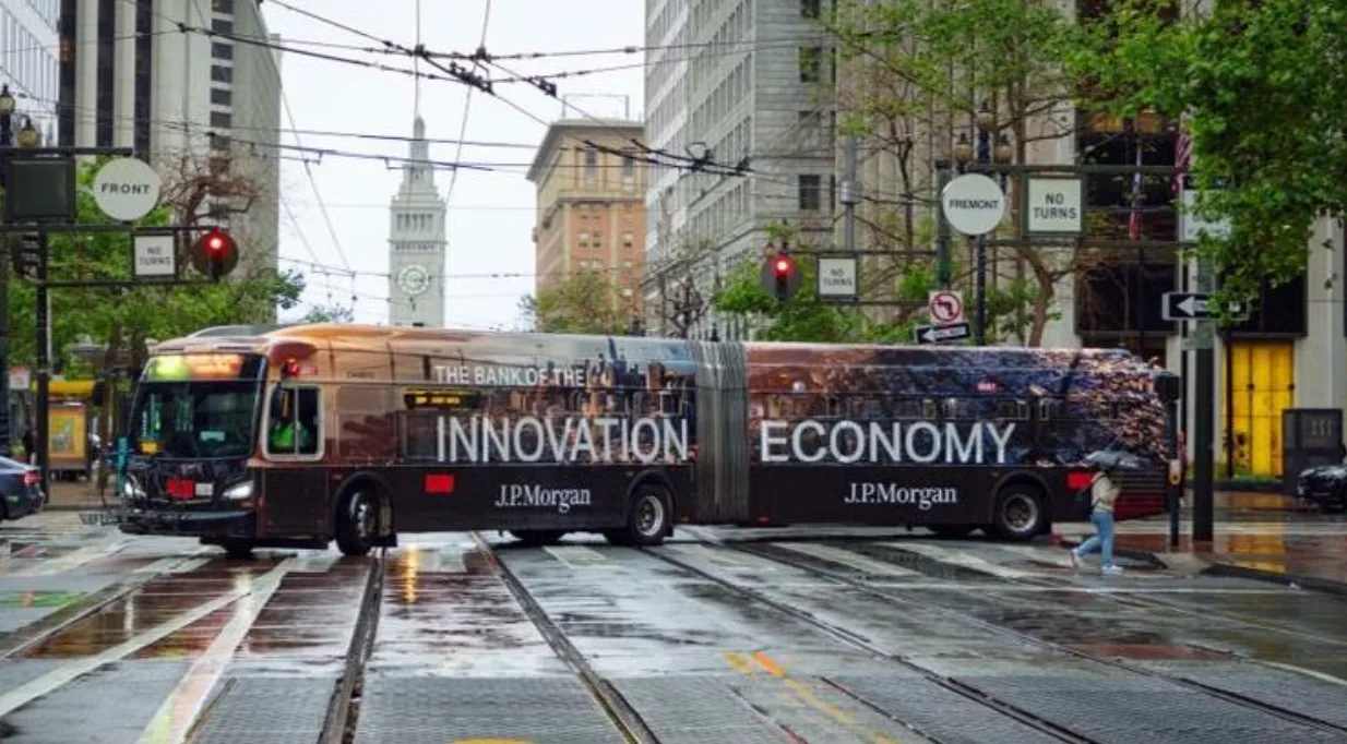 Innovation Economy bus wrap in San Francisco